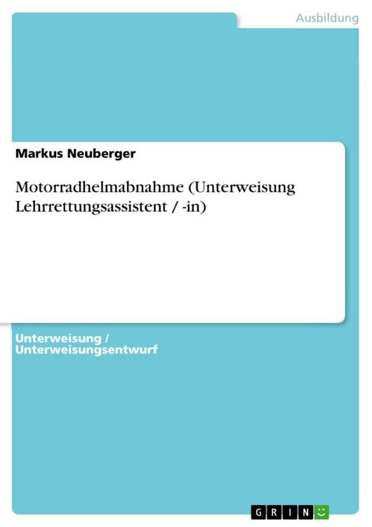 Produktbild: Motorradhelmabnahme (Unterweisung Lehrrettungsassistent / -in)