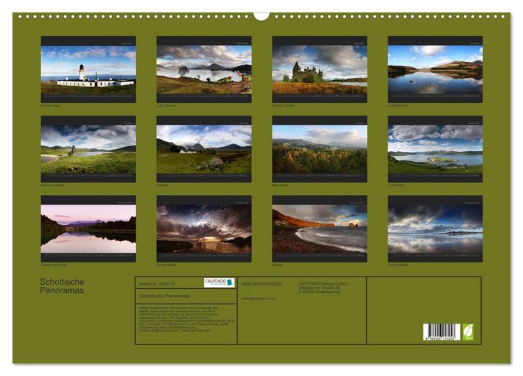 Produktbild: Schottische Panoramas (Wandkalender 2026 DIN A2 quer), CALVENDO Monatskalender