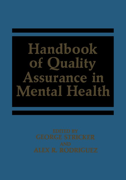 Produktbild: Handbook of Quality Assurance in Mental Health