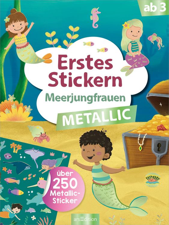 Produktbild: Erstes Stickern Metallic &ndash; Meerjungfrauen