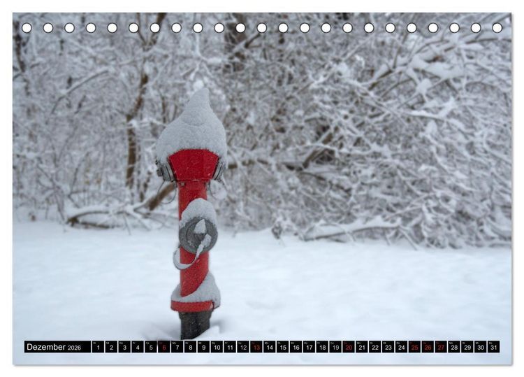 Produktbild: Schwarz - Wei&szlig; - Rot (Tischkalender 2026 DIN A5 quer), CALVENDO Monatskalender
