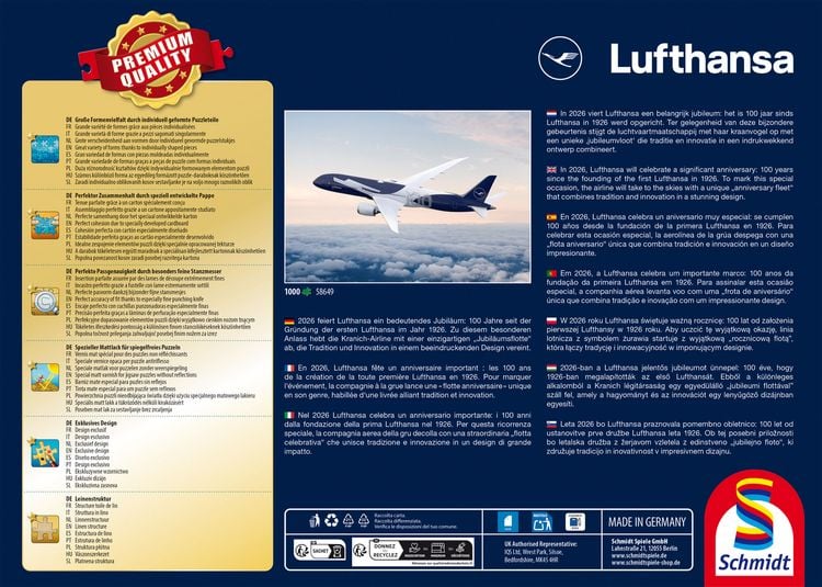 Produktbild: Lufthansa 100 Jahre: Boeing 787-9, 1000 Teile