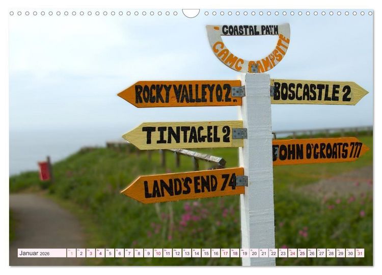 Produktbild: Cornwall im Fr&uuml;hling (Wandkalender 2026 DIN A3 quer), CALVENDO Monatskalender