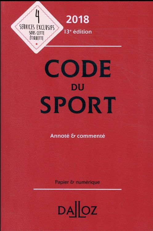 Produktbild: Code du Sport Annote et Commente (Edition 2018)