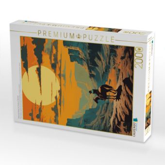Produktbild: CALVENDO Puzzle Canyon der Freiheit: Ein Cowboy im Abendrot | 2000 Teile Lege-Gr&ouml;&szlig;e 90x67cm Foto-Puzzle f&uuml;r gl&uuml;ckliche Stunden