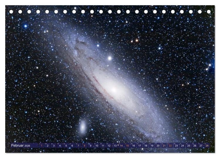 Produktbild: Galaxien, Sterne und Nebel: Leuchten aus dem All (Tischkalender 2026 DIN A5 quer), CALVENDO Monatskalender