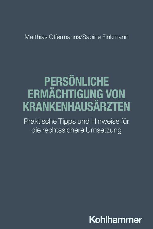Produktbild: Pers&ouml;nliche Erm&auml;chtigung von Krankenhaus&auml;rzten