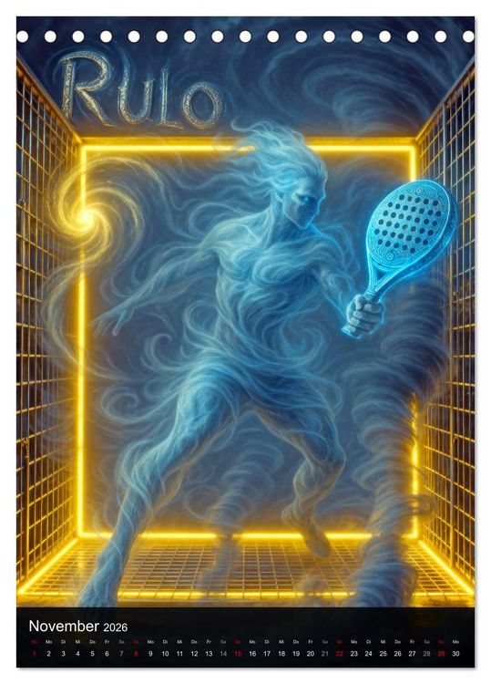 Produktbild: Padel G&ouml;tter (Tischkalender 2026 DIN A5 hoch), CALVENDO Monatskalender