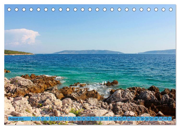 Produktbild: Istrien und Insel Krk - Impressionen eines kroatischen Sommers (Tischkalender 2026 DIN A5 quer), CALVENDO Monatskalender