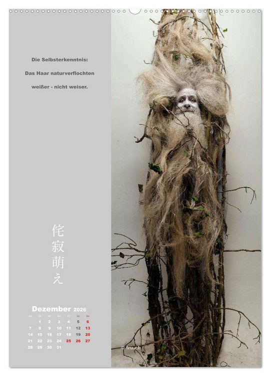 Produktbild: wabi sabi moe &mdash; bewundernswert verg&auml;nglich erotisch &mdash; Akt/Bodypainting (hochwertiger Premium Wandkalender 2026 DIN A2 hoch), Kunstdruck in Hochglanz