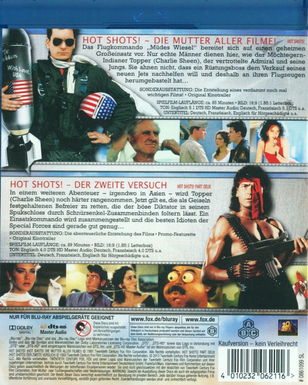 Produktbild: Hot Shots - Teil 1+2 [2 BRs]