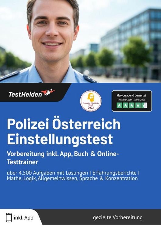 Produktbild: Polizei &Ouml;sterreich Einstellungstest: Vorbereitung inkl. App, Buch & Online-Testt