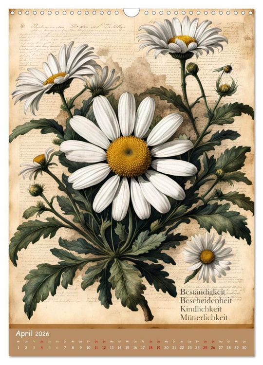 Produktbild: Geburtsblume, dein florales Sternzeichen (Wandkalender 2026 DIN A3 hoch), CALVENDO Monatskalender