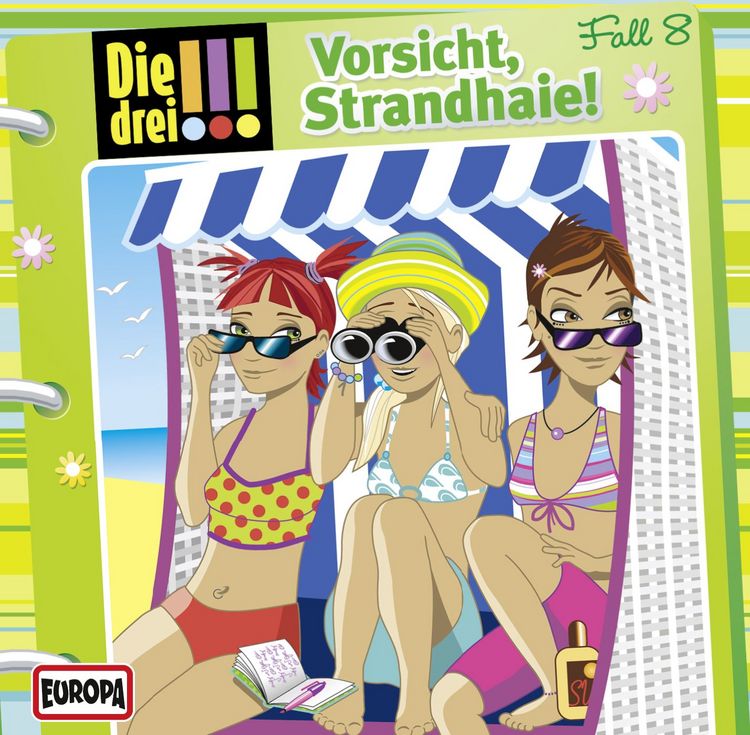 Produktbild: Die drei !!! 08. Vorsicht, Strandhaie (drei Ausrufezeichen)
