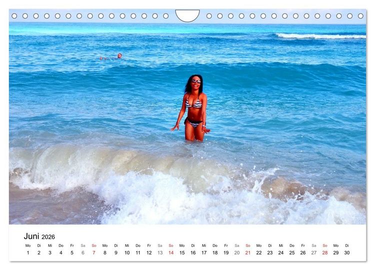 Produktbild: Meeres-Lust - Strandnixen in Kuba (Wandkalender 2026 DIN A4 quer), CALVENDO Monatskalender