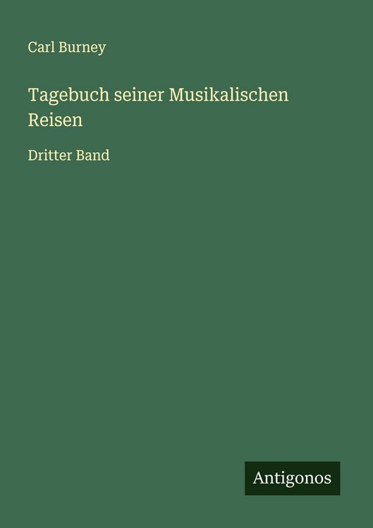 Produktbild: Tagebuch seiner Musikalischen Reisen