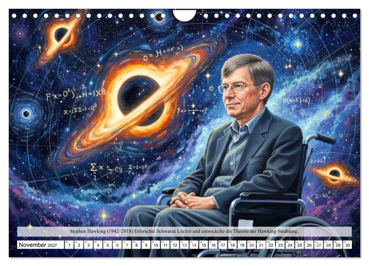 Produktbild: Pioniere der Astrophysik (Wandkalender 2027 DIN A4 quer), CALVENDO Monatskalender