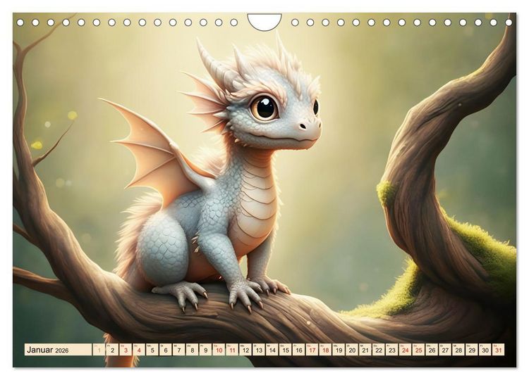 Produktbild: S&uuml;&szlig;e Babydrachen (Wandkalender 2026 DIN A4 quer), CALVENDO Monatskalender