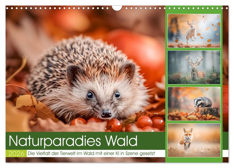 Produktbild: Naturparadies Wald (Wandkalender 2026 DIN A3 quer), CALVENDO Monatskalender