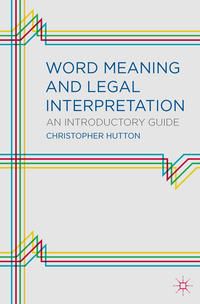 Produktbild: Word Meaning and Legal Interpretation