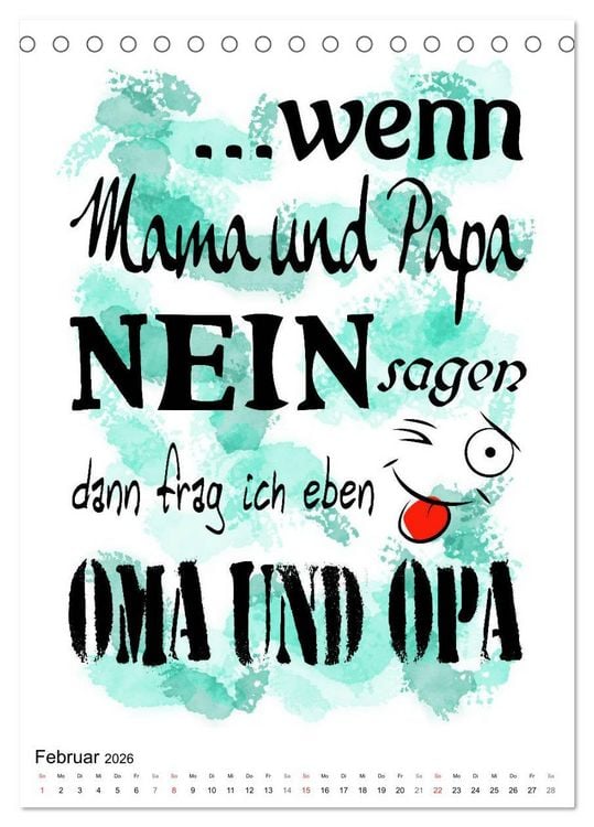 Produktbild: Oma und Opa, die Helden unserer Kindheit (Tischkalender 2026 DIN A5 hoch), CALVENDO Monatskalender