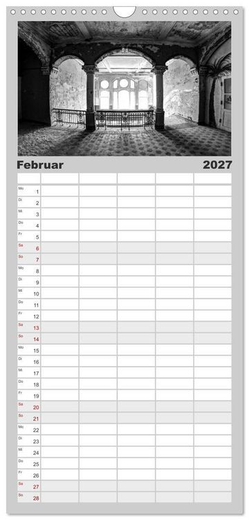 Produktbild: Familienplaner 2027 - Lost Beauty mit 5 Spalten (Wandkalender, 21 x 45 cm) CALVENDO