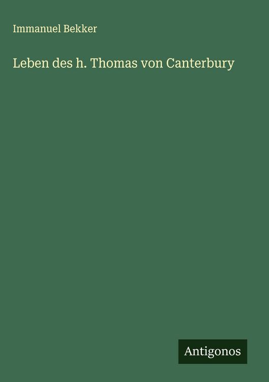Produktbild: Leben des h. Thomas von Canterbury