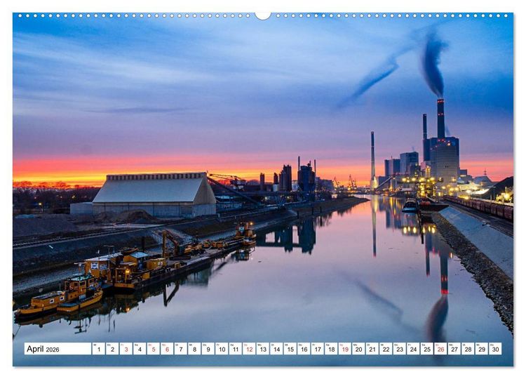 Produktbild: Mannheim bei Nacht - Impressionen aus der Quadratestadt (hochwertiger Premium Wandkalender 2026 DIN A2 quer), Kunstdruck in Hochglanz