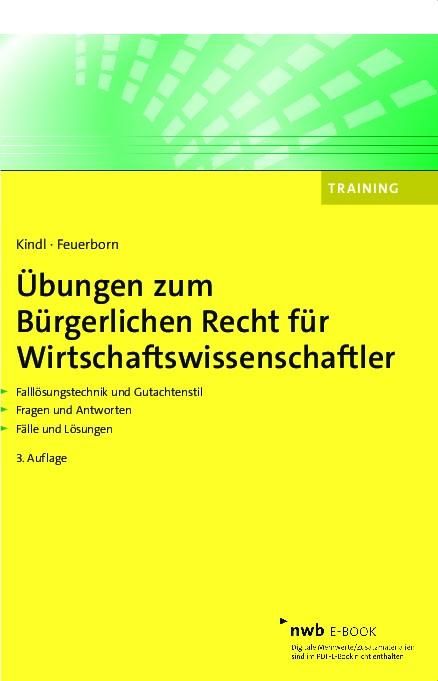 Produktbild: Übungen zum Bürgerlichen Recht für Wirtschaftswissenschaftler