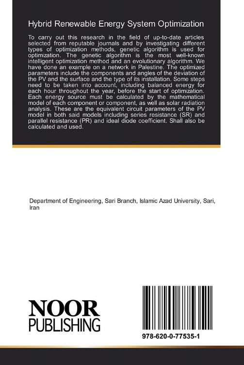 Produktbild: Hybrid Renewable Energy System Optimization
