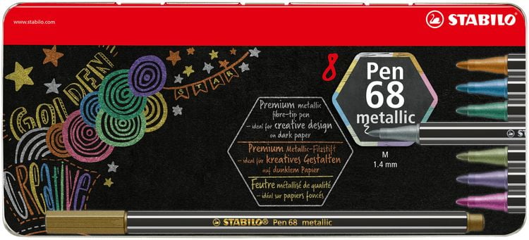 Produktbild: STABILO Filzstift Pen 68 metallic - 8 St&uuml;ck
