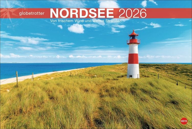 Produktbild: Nordsee Globetrotter Kalender 2026 - Von frischem Wind und weiten Stränden