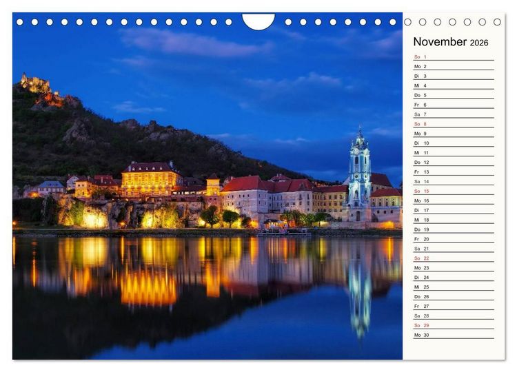 Produktbild: Die Wachau - An der Donau zwischen Melk und Krems (Wandkalender 2026 DIN A4 quer), CALVENDO Monatskalender