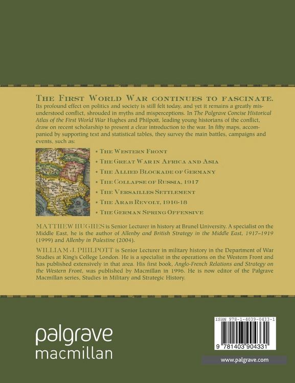 Produktbild: The Palgrave Concise Historical Atlas of the First World War