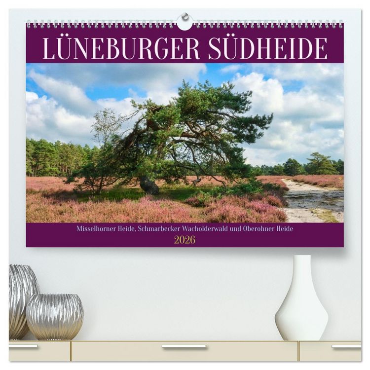 Produktbild: L&uuml;neburger S&uuml;dheide (hochwertiger Premium Wandkalender 2026 DIN A2 quer), Kunstdruck in Hochglanz