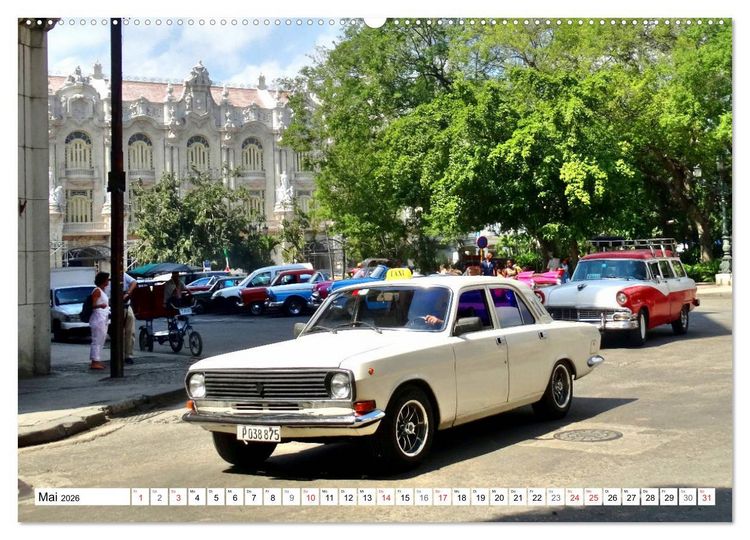 Produktbild: Auto-Legende Wolga - Ein Oldtimer aus der UdSSR auf Kuba (Wandkalender 2026 DIN A2 quer), CALVENDO Monatskalender