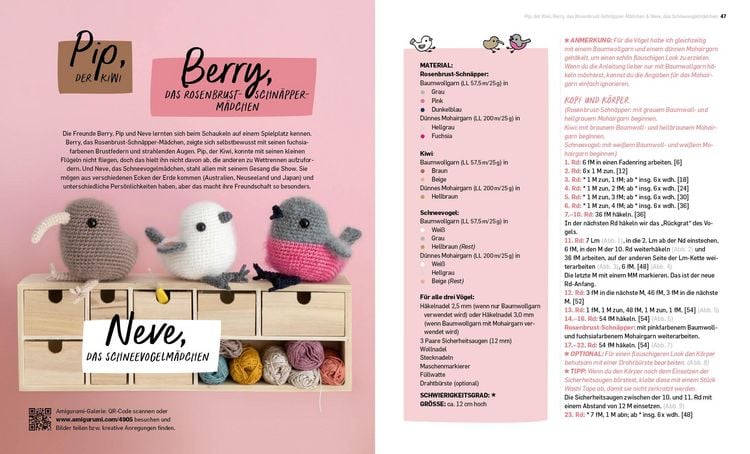 Produktbild: Alle meine Federfreunde: Kunterbunte Amigurumis h&auml;keln | Flamingo, Pfau, Papageientaucher und andere s&uuml;&szlig;e V&ouml;gel