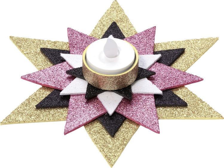 Produktbild: Folia Moosgummi GLITTER/BASIC 20x29cm 10 Blatt farbig
