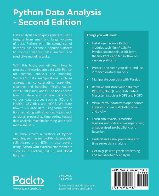 Produktbild: Python Data Analysis - Second Edition