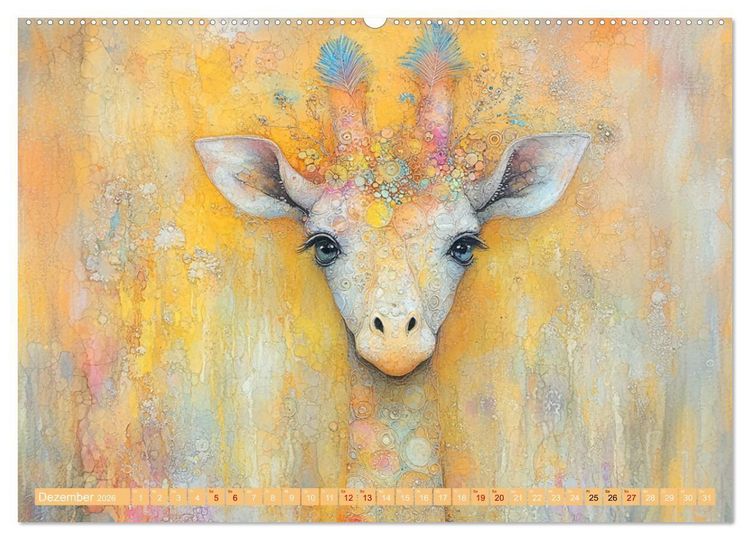 Produktbild: Die verzauberte Menagerie (hochwertiger Premium Wandkalender 2026 DIN A2 quer), Kunstdruck in Hochglanz