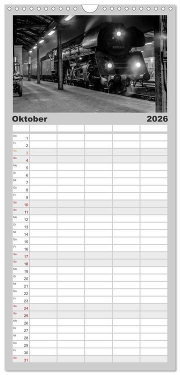 Produktbild: Familienplaner 2026 - Dampfloks in der DDR mit 5 Spalten (Wandkalender, 21 x 45 cm) CALVENDO