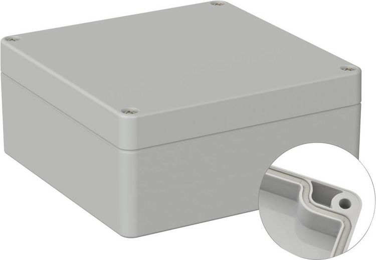 Produktbild: TRU COMPONENTS TC-9065460 Outdoor-Geh&auml;use 122 x 120 x 55 Polycarbonat Lichtgrau (RAL 7035) 1 St.
