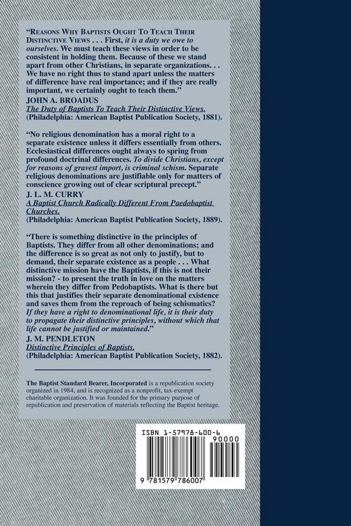 Produktbild: Baptists, the Only Thorough Religious Reformers
