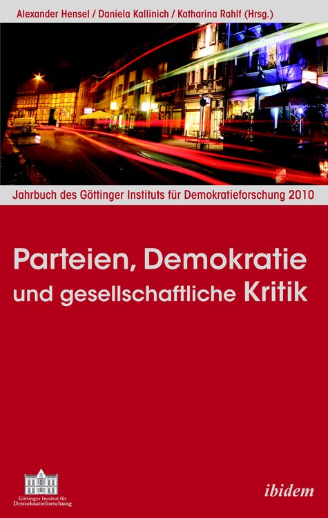 Produktbild: Parteien, Demokratie und gesellschaftliche Kritik