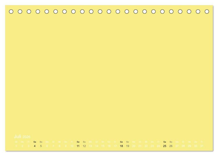 Produktbild: Bastelkalender - Gelb (Tischkalender 2026 DIN A5 quer), CALVENDO Monatskalender