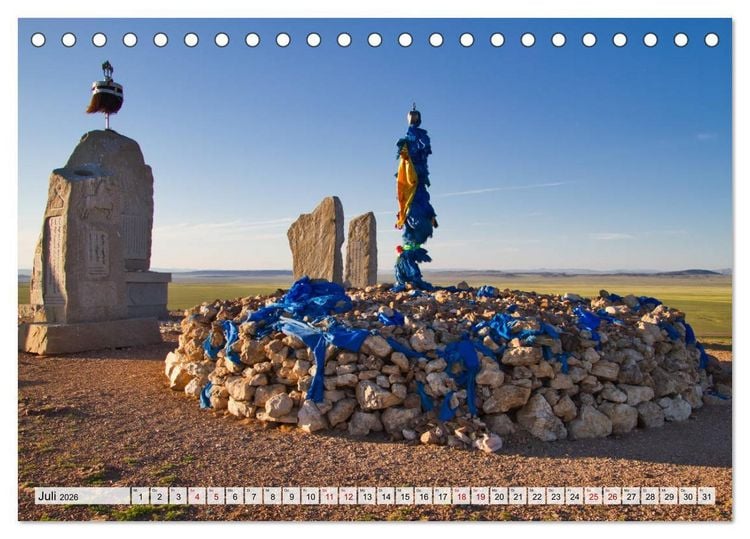 Produktbild: Mongolei Endlose Weite (Tischkalender 2026 DIN A5 quer), CALVENDO Monatskalender