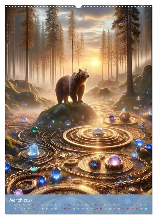 Produktbild: The Art of Power Animals (High Quality Premium Wall Calendar 2027 DIN A2 portrait),CALVENDO 12 Month Wall Calendar