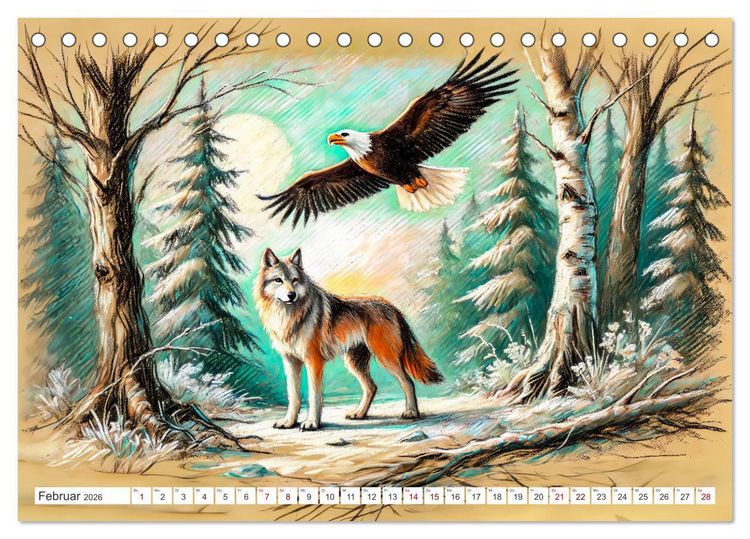 Produktbild: Der Ruf des Adlers - Majest&auml;tischer K&ouml;nig der L&uuml;fte in Aktion (Tischkalender 2026 DIN A5 quer), CALVENDO Monatskalender