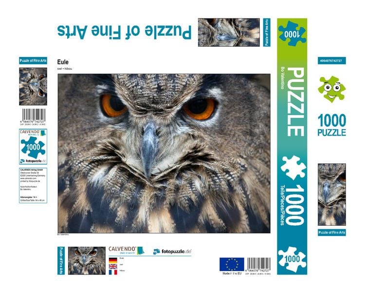 Produktbild: CALVENDO Puzzle Eule | 1000 Teile Lege-Gr&ouml;&szlig;e 64x48cm Foto-Puzzle f&uuml;r gl&uuml;ckliche Stunden