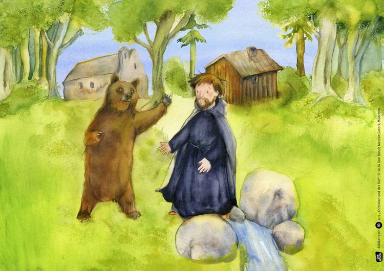 Produktbild: Korbinian und der B&auml;r. Kamishibai Bildkartenset